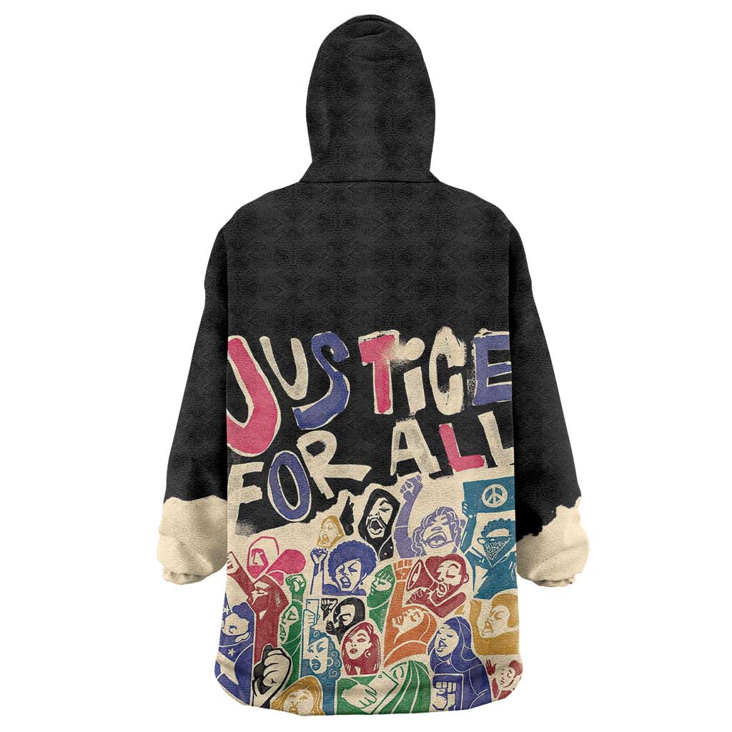 African Stand Firm Justice Now Wearable Blanket Hoodie