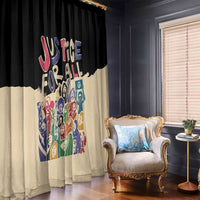 African Stand Firm Justice Now Window Curtain
