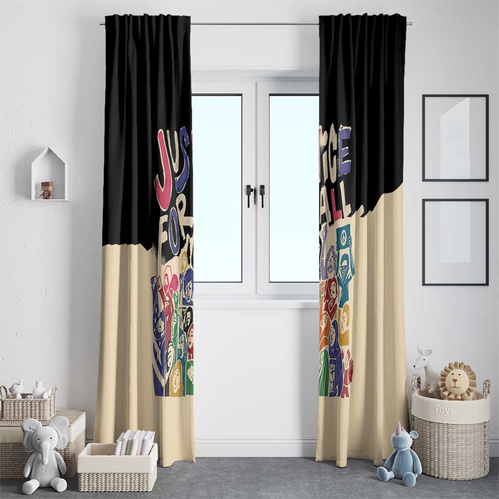 African Stand Firm Justice Now Window Curtain