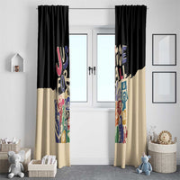 African Stand Firm Justice Now Window Curtain
