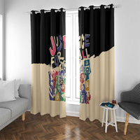 African Stand Firm Justice Now Window Curtain