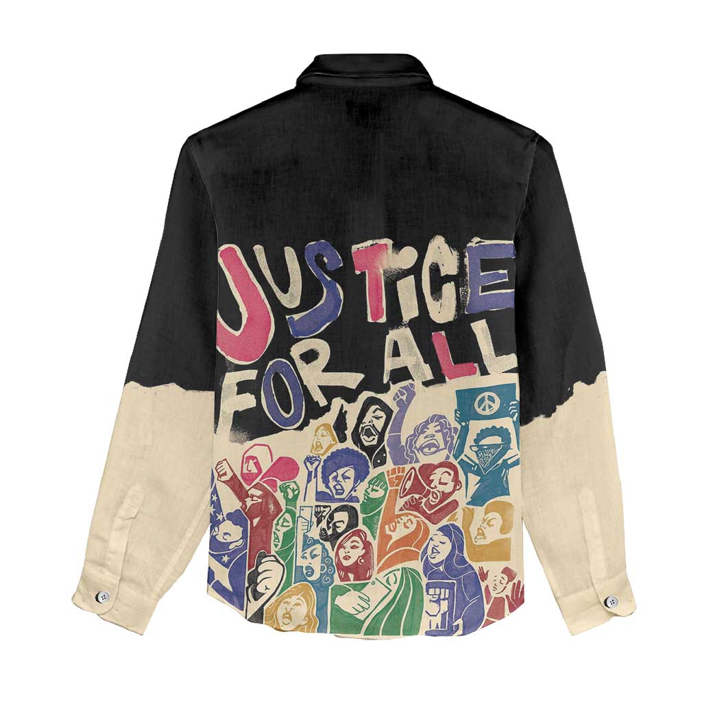 African Stand Firm Justice Now Women Casual Shirt