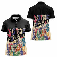 African Stand Firm Justice Now Women Polo Shirt