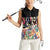 African Stand Firm Justice Now Women Sleeveless Polo Shirt