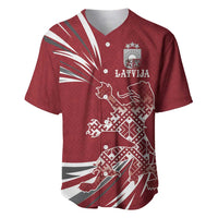 Latvia Baseball Jersey Latvian Lion Traditional Pattern