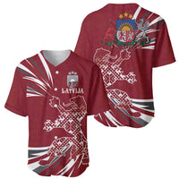 Latvia Baseball Jersey Latvian Lion Traditional Pattern
