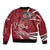 Latvia Bomber Jacket Latvian Lion Traditional Pattern