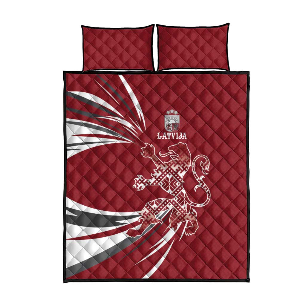 Latvia Quilt Bed Set Latvian Lion Traditional Pattern