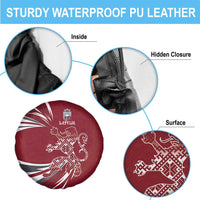 Latvia Spare Tire Cover Latvian Lion Traditional Pattern