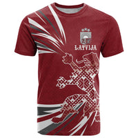 Latvia T Shirt Latvian Lion Traditional Pattern