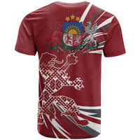 Latvia T Shirt Latvian Lion Traditional Pattern