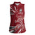 Latvia Women Sleeveless Polo Shirt Latvian Lion Traditional Pattern