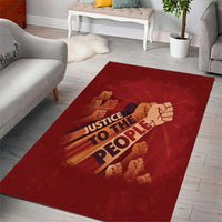 Justice To The People Area Rug African Raised Fist