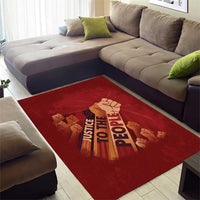 Justice To The People Area Rug African Raised Fist