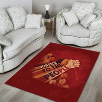 Justice To The People Area Rug African Raised Fist