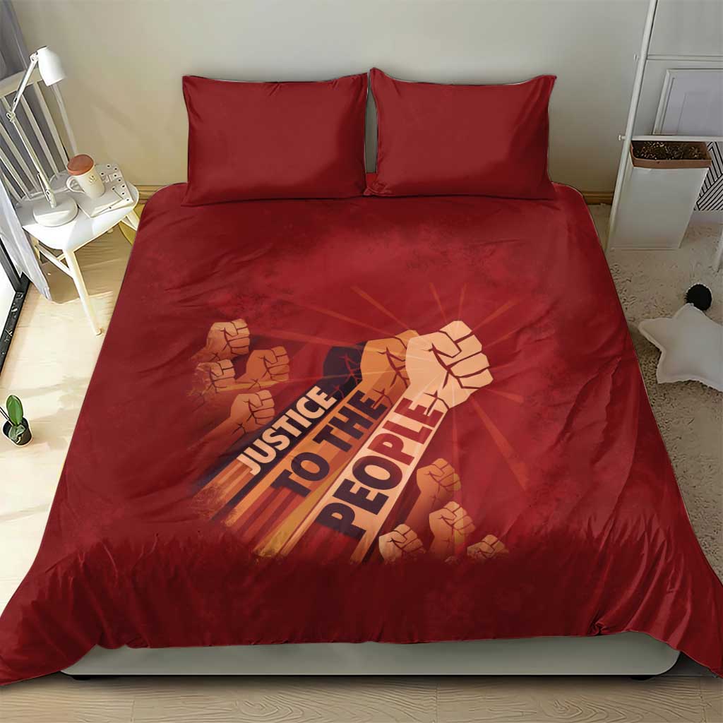 Justice To The People Bedding Set African Raised Fist