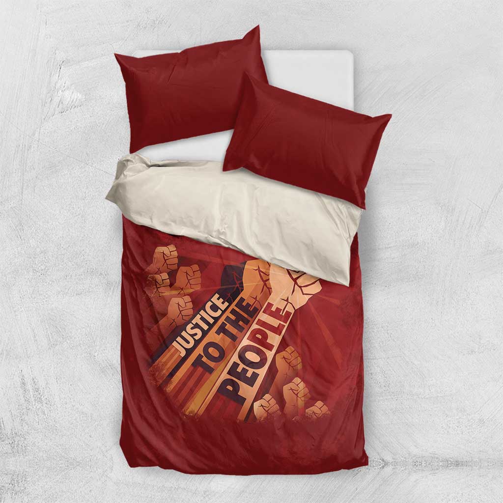 Justice To The People Bedding Set African Raised Fist