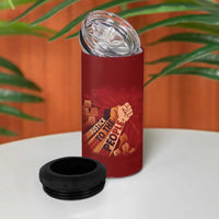 Justice To The People 4 in 1 Can Cooler Tumbler African Raised Fist