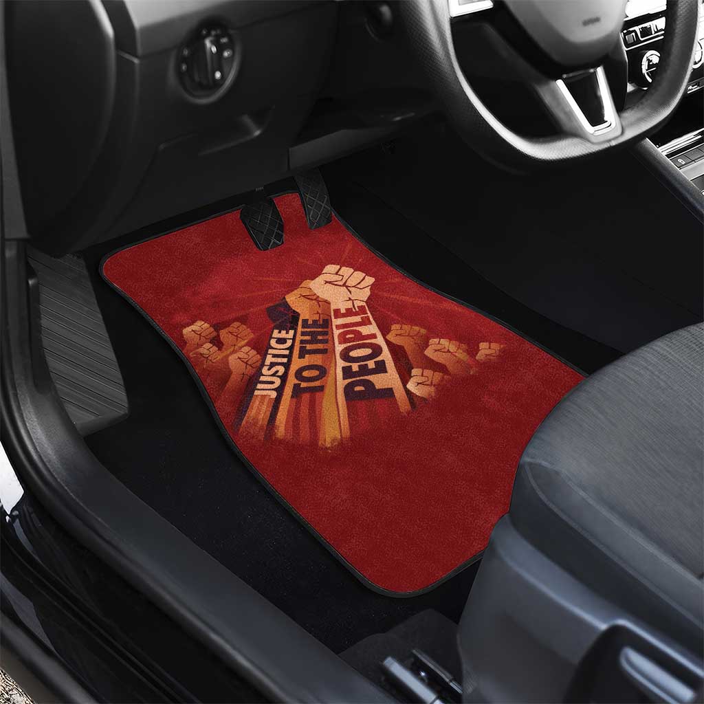 Justice To The People Car Mats African Raised Fist