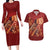 Justice To The People Couples Matching Long Sleeve Bodycon Dress and Hawaiian Shirt African Raised Fist