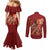 Justice To The People Couples Matching Mermaid Dress and Long Sleeve Button Shirt African Raised Fist