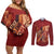 Justice To The People Couples Matching Off Shoulder Short Dress and Long Sleeve Button Shirt African Raised Fist