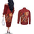 Justice To The People Couples Matching Off The Shoulder Long Sleeve Dress and Long Sleeve Button Shirt African Raised Fist