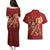 Justice To The People Couples Matching Puletasi and Hawaiian Shirt African Raised Fist