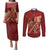 Justice To The People Couples Matching Puletasi and Long Sleeve Button Shirt African Raised Fist