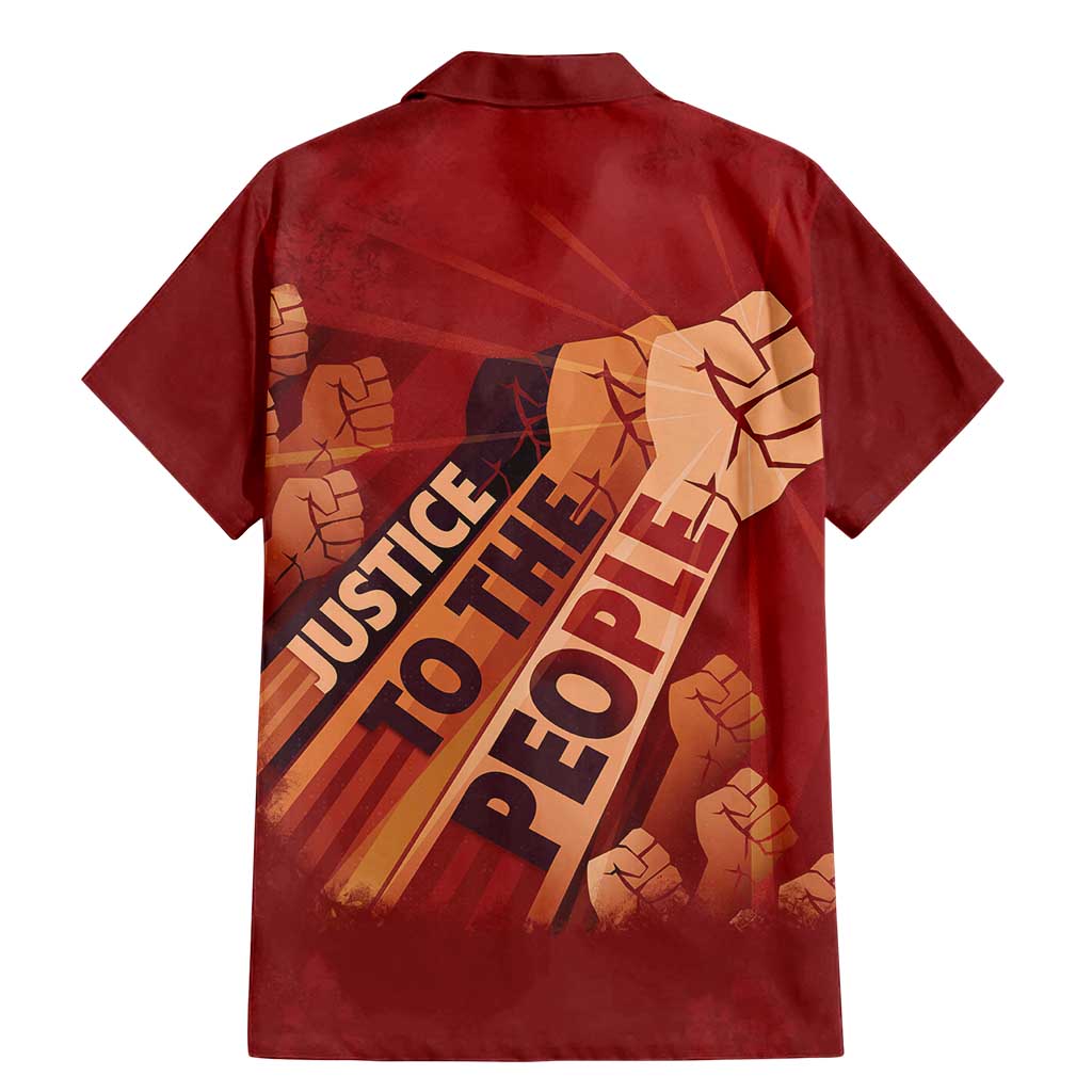 Justice To The People Family Matching Mermaid Dress and Hawaiian Shirt African Raised Fist