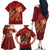 Justice To The People Family Matching Off The Shoulder Long Sleeve Dress and Hawaiian Shirt African Raised Fist