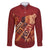 Justice To The People Family Matching Off The Shoulder Long Sleeve Dress and Hawaiian Shirt African Raised Fist