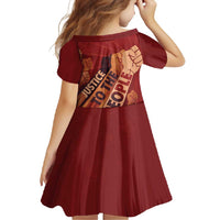 Justice To The People Family Matching Off Shoulder Maxi Dress and Hawaiian Shirt African Raised Fist