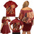 Justice To The People Family Matching Off Shoulder Short Dress and Hawaiian Shirt African Raised Fist