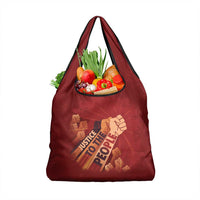 Justice To The People Grocery Bag African Raised Fist