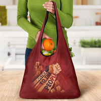 Justice To The People Grocery Bag African Raised Fist