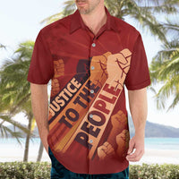 Justice To The People Hawaiian Shirt African Raised Fist