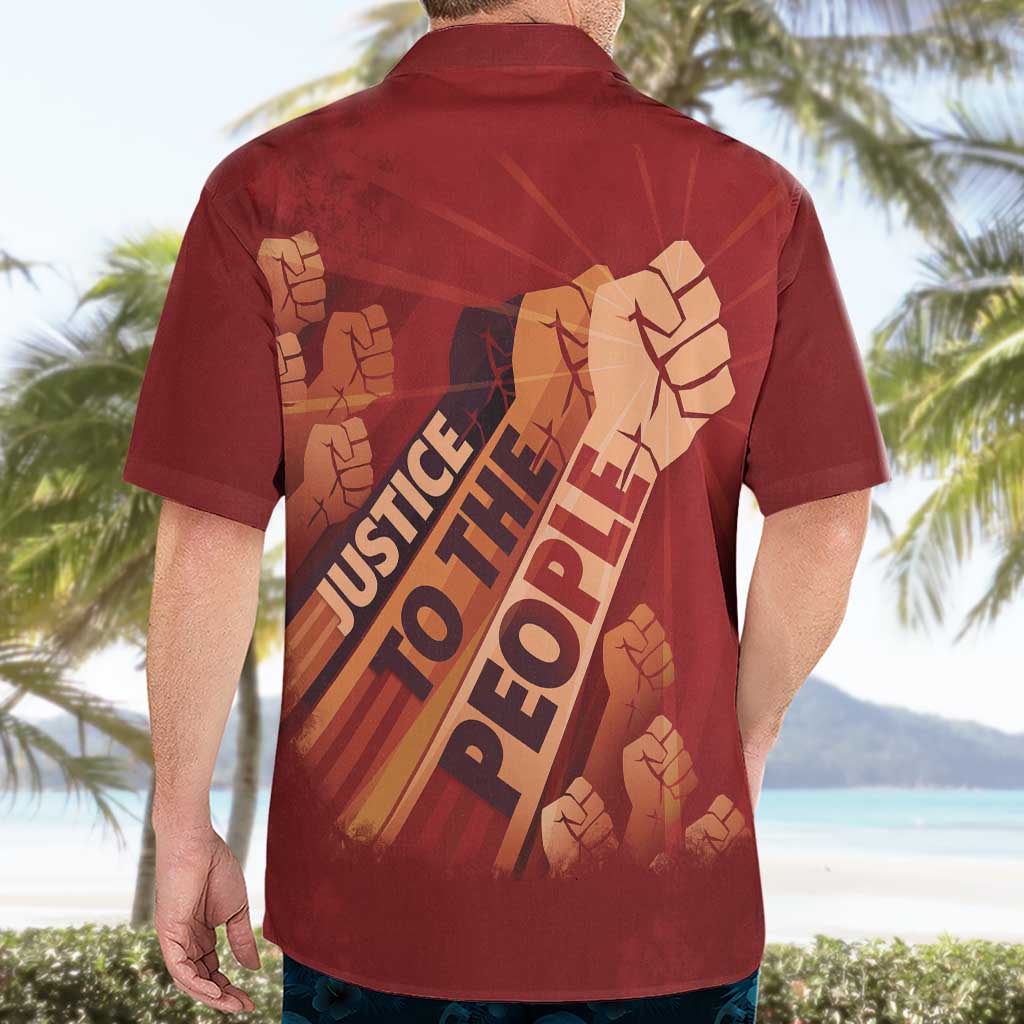 Justice To The People Hawaiian Shirt African Raised Fist