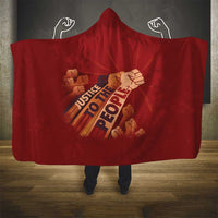 Justice To The People Hooded Blanket African Raised Fist