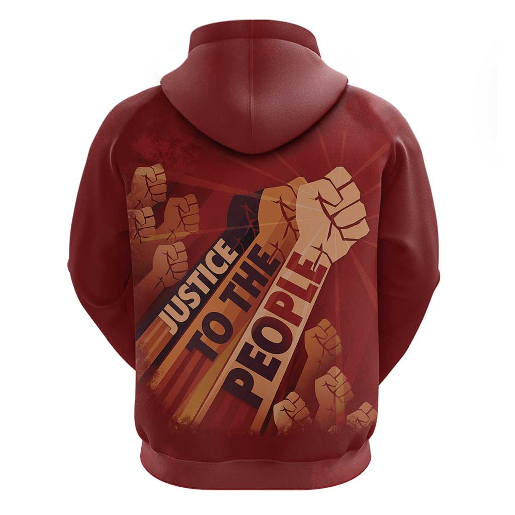 Justice To The People Hoodie African Raised Fist