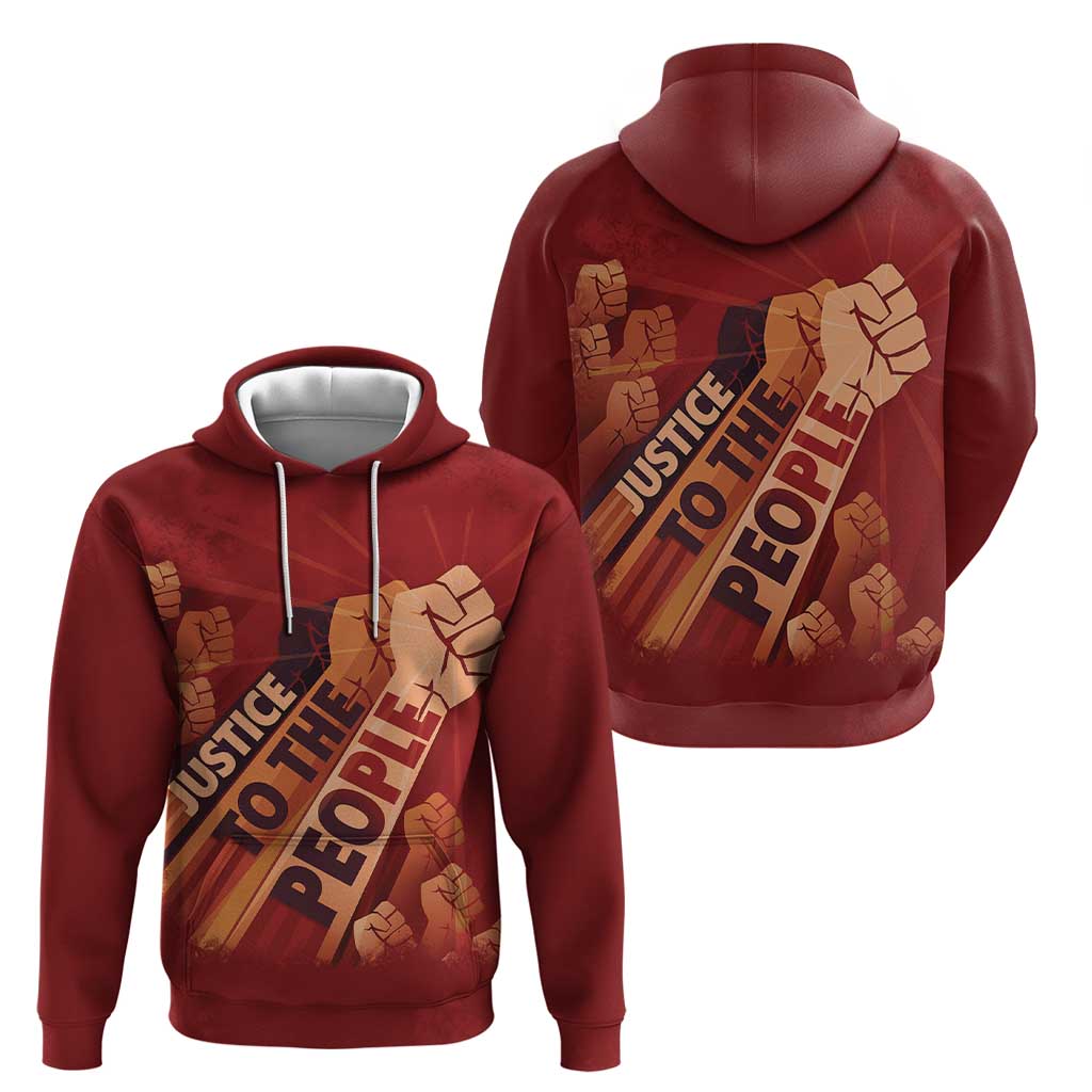 Justice To The People Hoodie African Raised Fist