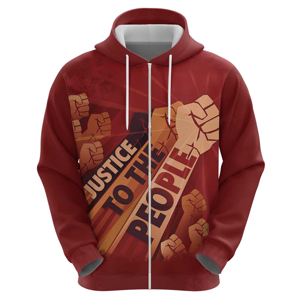 Justice To The People Hoodie African Raised Fist