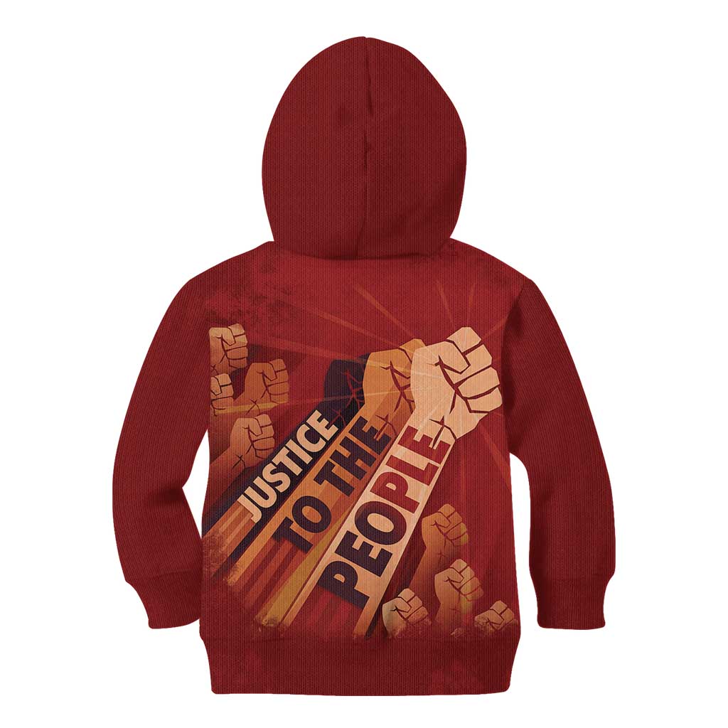 Justice To The People Kid Hoodie African Raised Fist