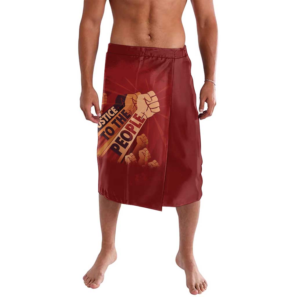Justice To The People Lavalava African Raised Fist
