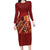 Justice To The People Long Sleeve Bodycon Dress African Raised Fist