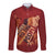 Justice To The People Long Sleeve Button Shirt African Raised Fist