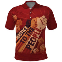 Justice To The People Polo Shirt African Raised Fist