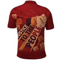 Justice To The People Polo Shirt African Raised Fist