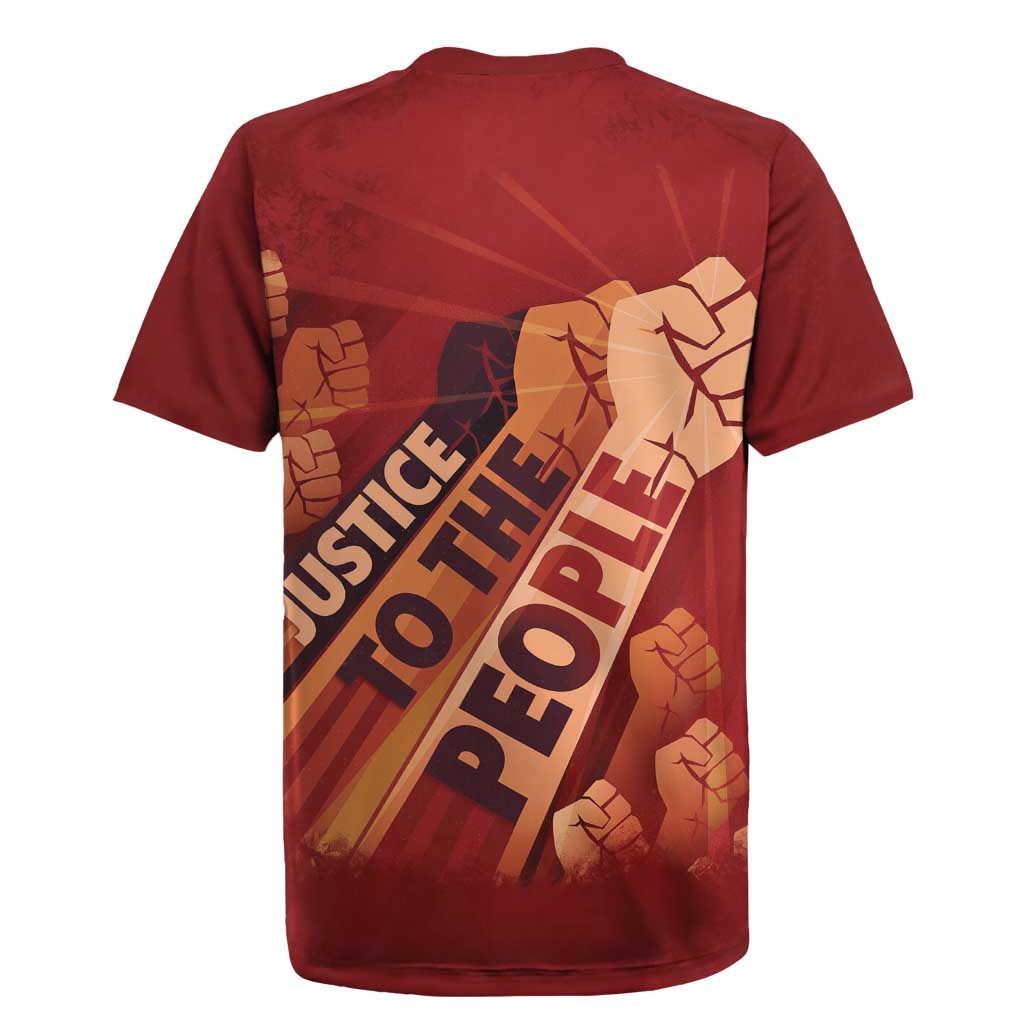 Justice To The People Rugby Jersey African Raised Fist