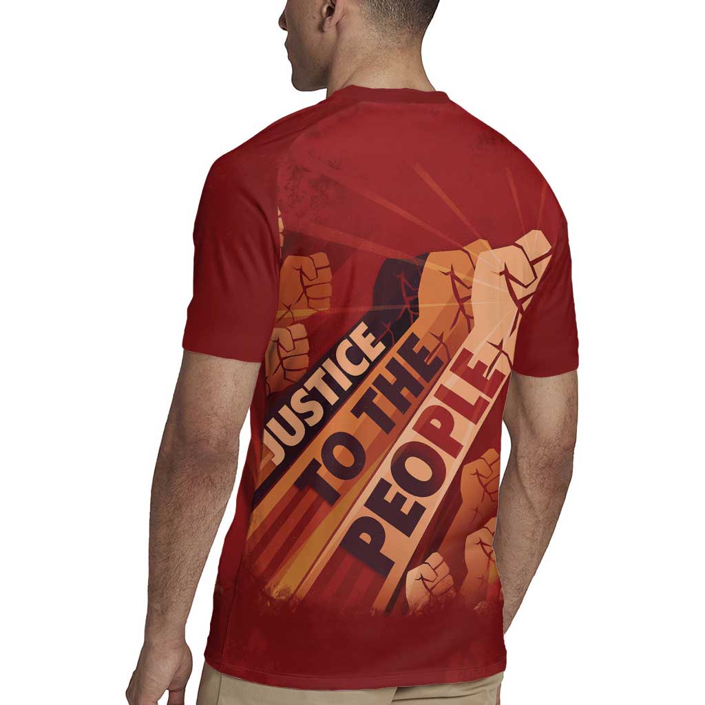 Justice To The People Rugby Jersey African Raised Fist